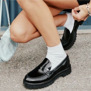 Reformation Black Loafers
